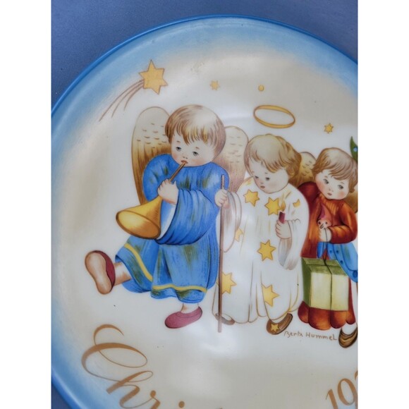 HUMMEL '78 Birthday Plate Christmas Gift 7.25''D Heavenly Trio by Sister Berta - Picture 9 of 12